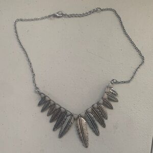 Silver Feather Necklace